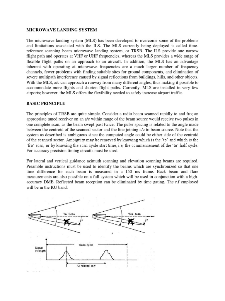 Microwave Landing System Overview | PDF | Antenna (Radio ...