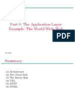 Part 6: The Application Layer Example: The World Wide Web