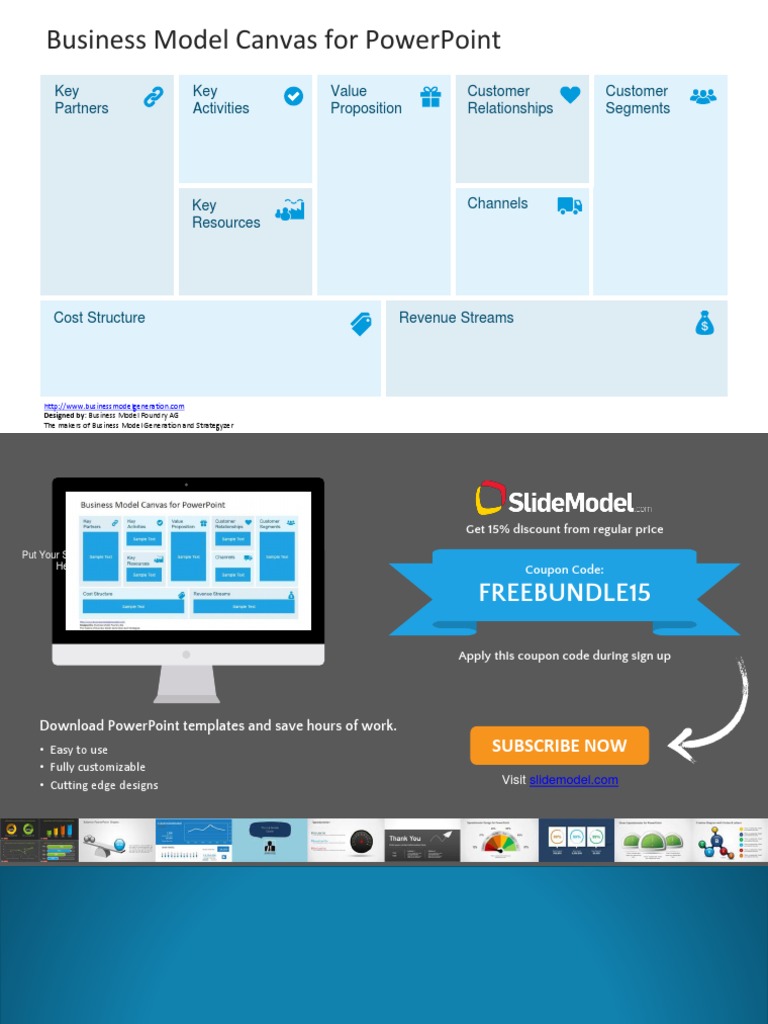 FF21 - Free Business Model Canvas Template For PowerPoint For University Of Miami Powerpoint Template