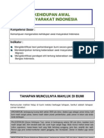 Kehidupan Awal Masyarakat Indonesia