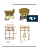 Architectural blueprint floor plan front and back views