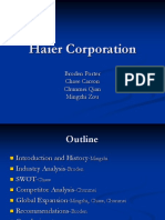 Haier Corporation: Broden Porter Chase Carson Chunmei Qian Mingzhi Zou