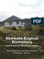 Akawaio English Dictionary and English Akawaio Index