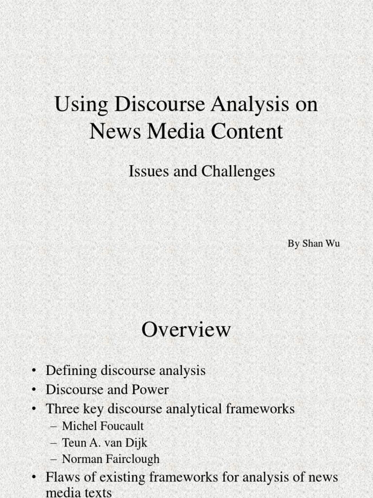 Discourse Analysis in News Media | PDF | Discourse | Israeli ...