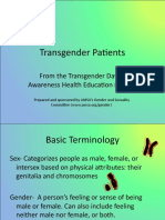 Transgender Patients: From The Transgender Day of Awareness Health Education