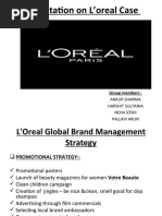 Presentation On L'oreal Case: Group Members