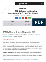 Syllabus for Chemical Engineering Ch Gat