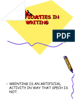 Difficulties in Writing