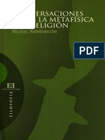MALEBRANCHE, NICOLAS - Conversaciones Sobre La Metafísica y La Religión PDF
