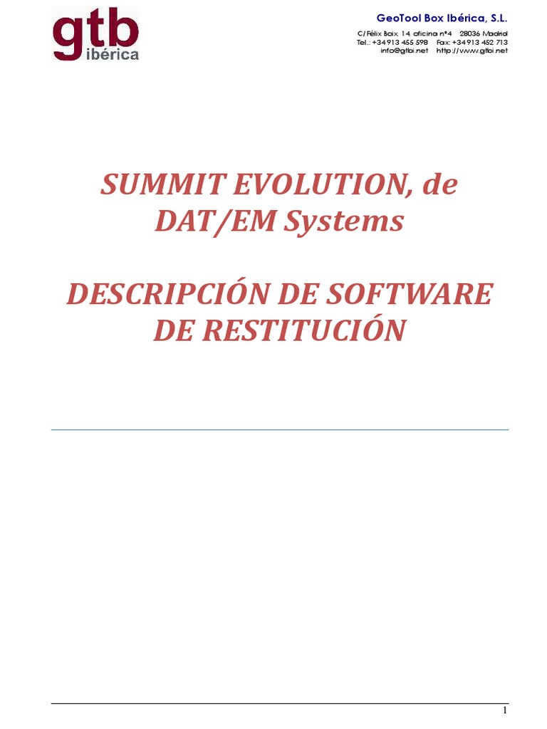Software Summit Evolution de DAT/EM | PDF | Sistema de información ...