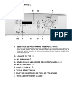 Lavadora ODYT 60121D Manual