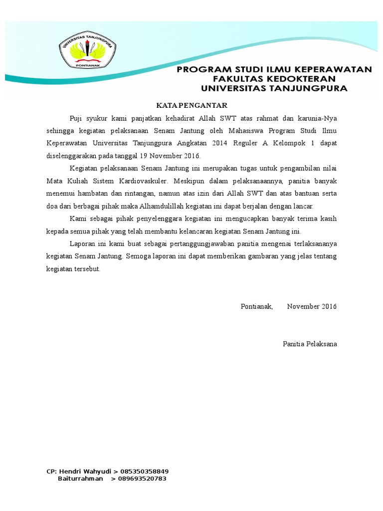 Contoh Kata Pengantar Lpj Pulp - Riset