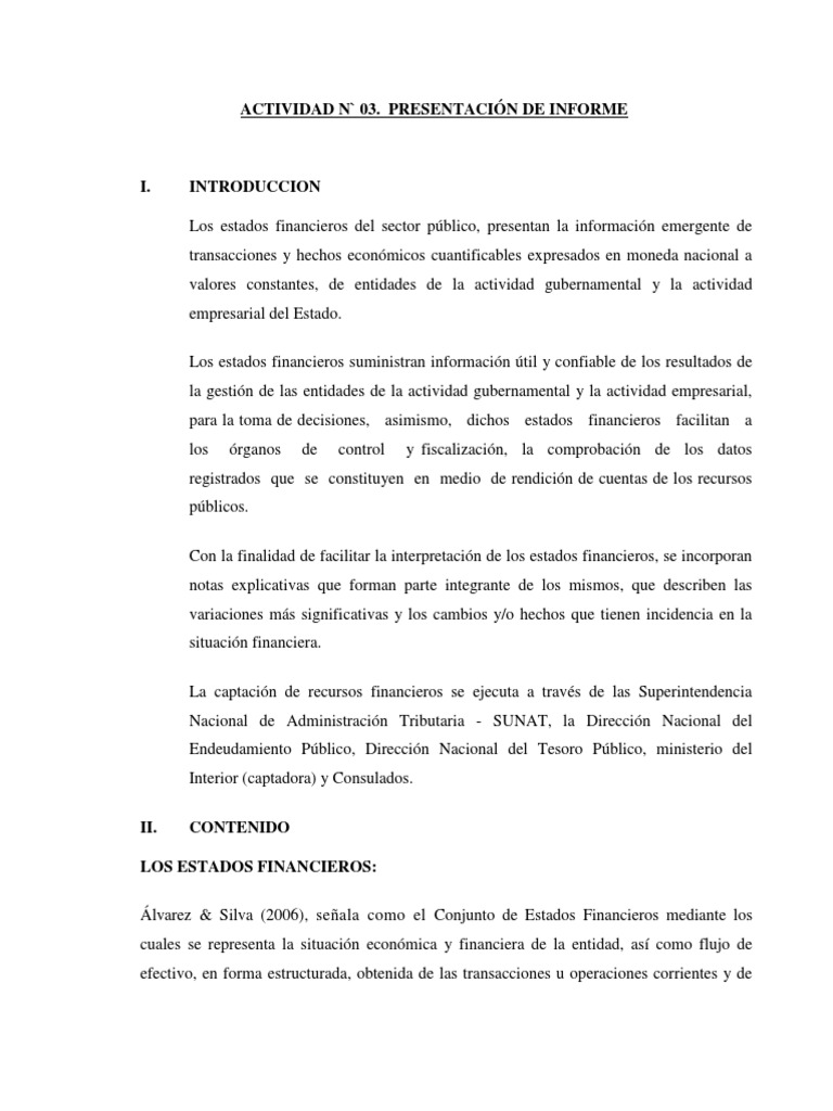 Actividad N` 03. Presentación de Informe.docx Estado
