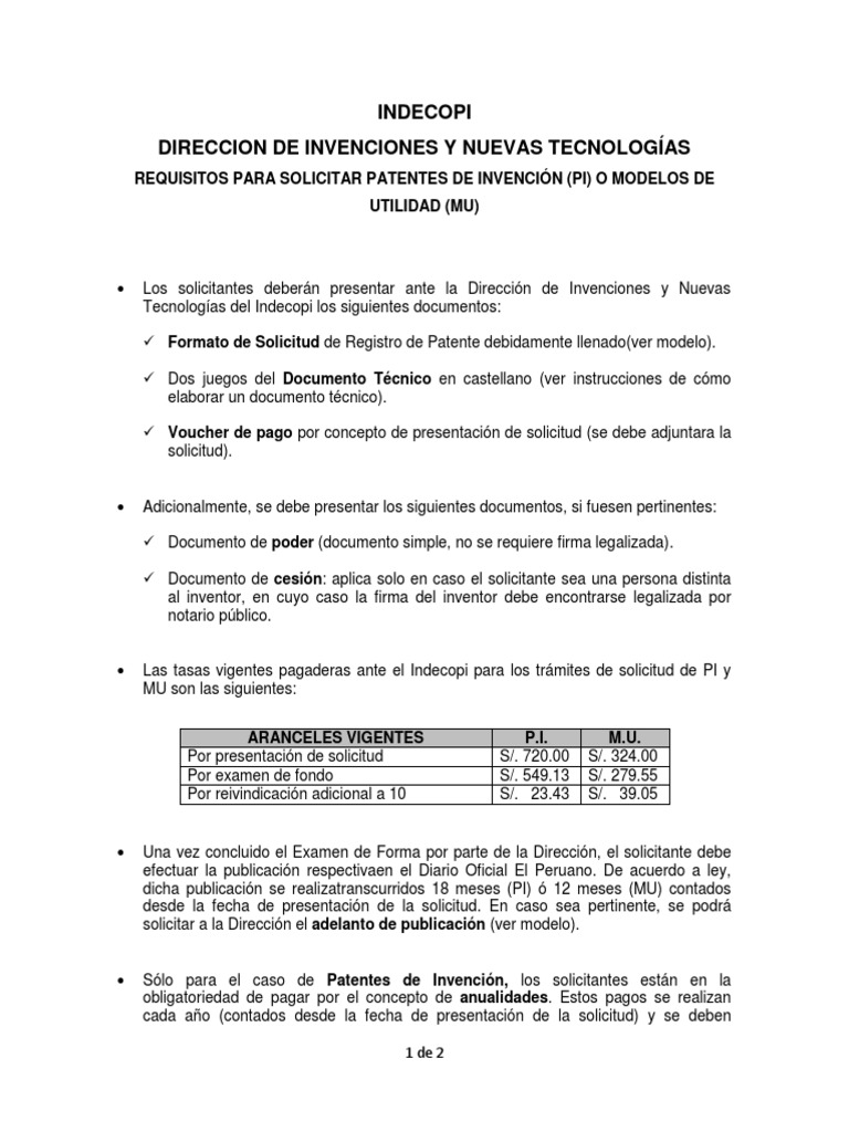 Requisitos Para Solicitar Patente De Invencion O Modelo De Utilidad 2 Patentar Gobierno