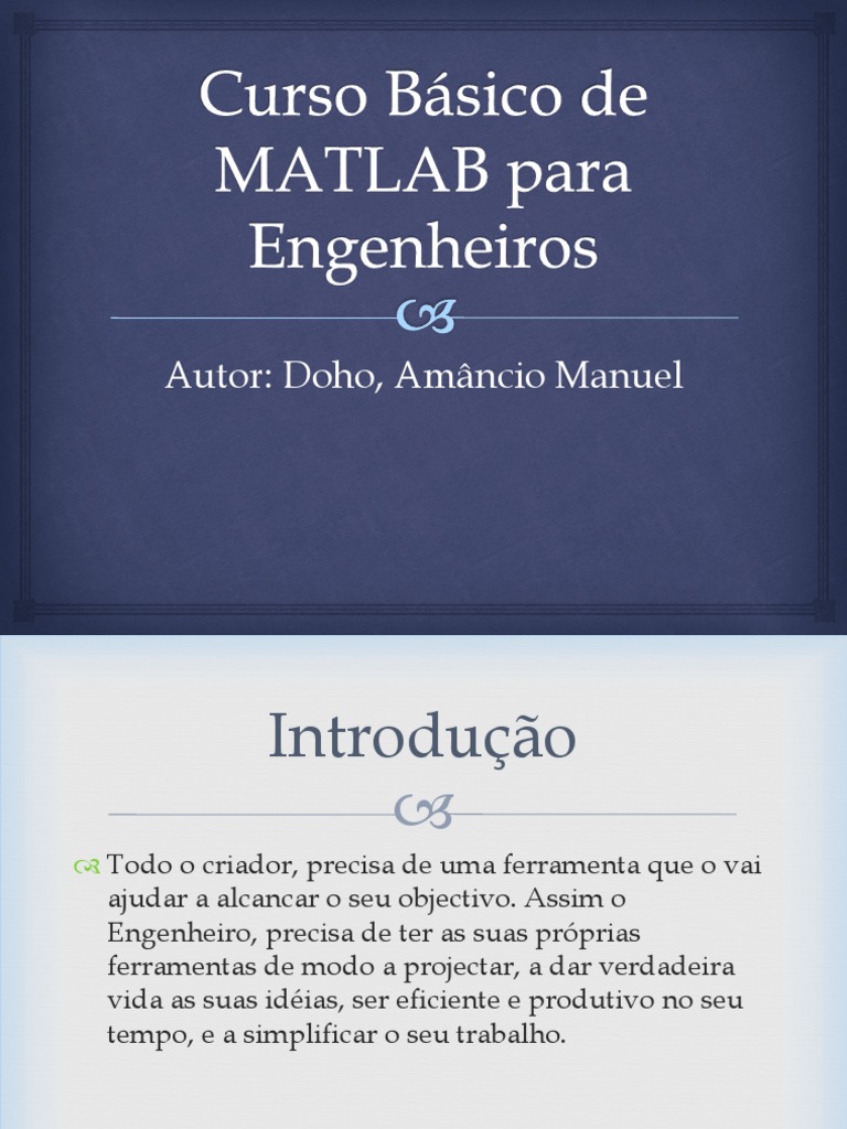 Curso Básico de MATLAB para Engenheiros | PDF | Matlab | Linguagem de ...