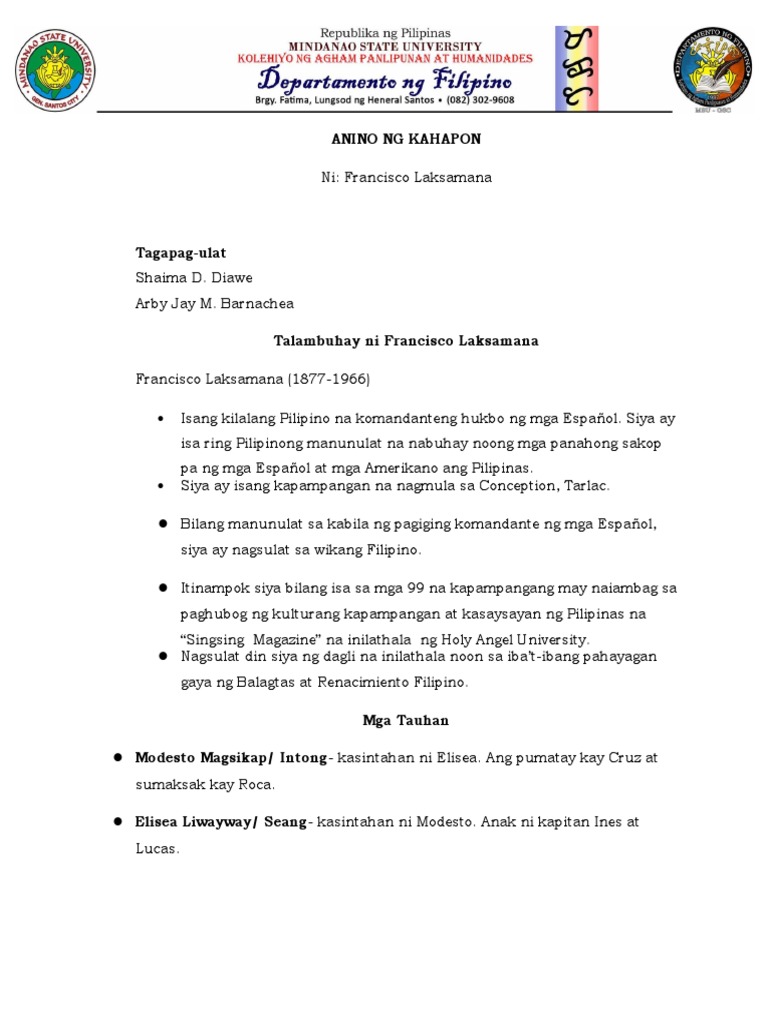 Anino ng kahapon book report 06 picture