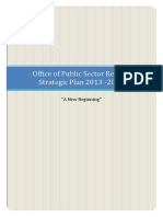 Office of Public Sector Reform Strategic Plan 2013 - 2018: "A New Beginning"