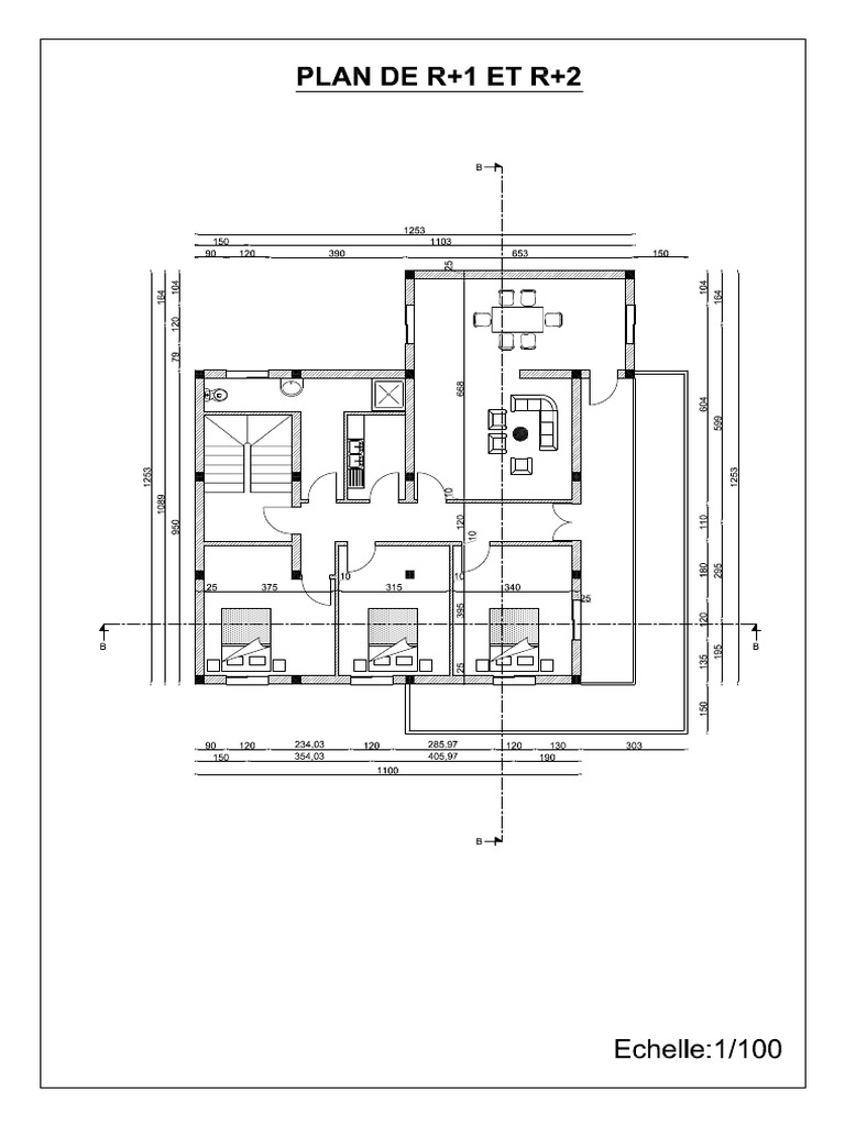 Plan R+1 Et R+2 | PDF