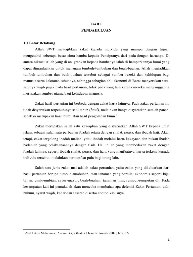 Makalah Zakat Pertanian