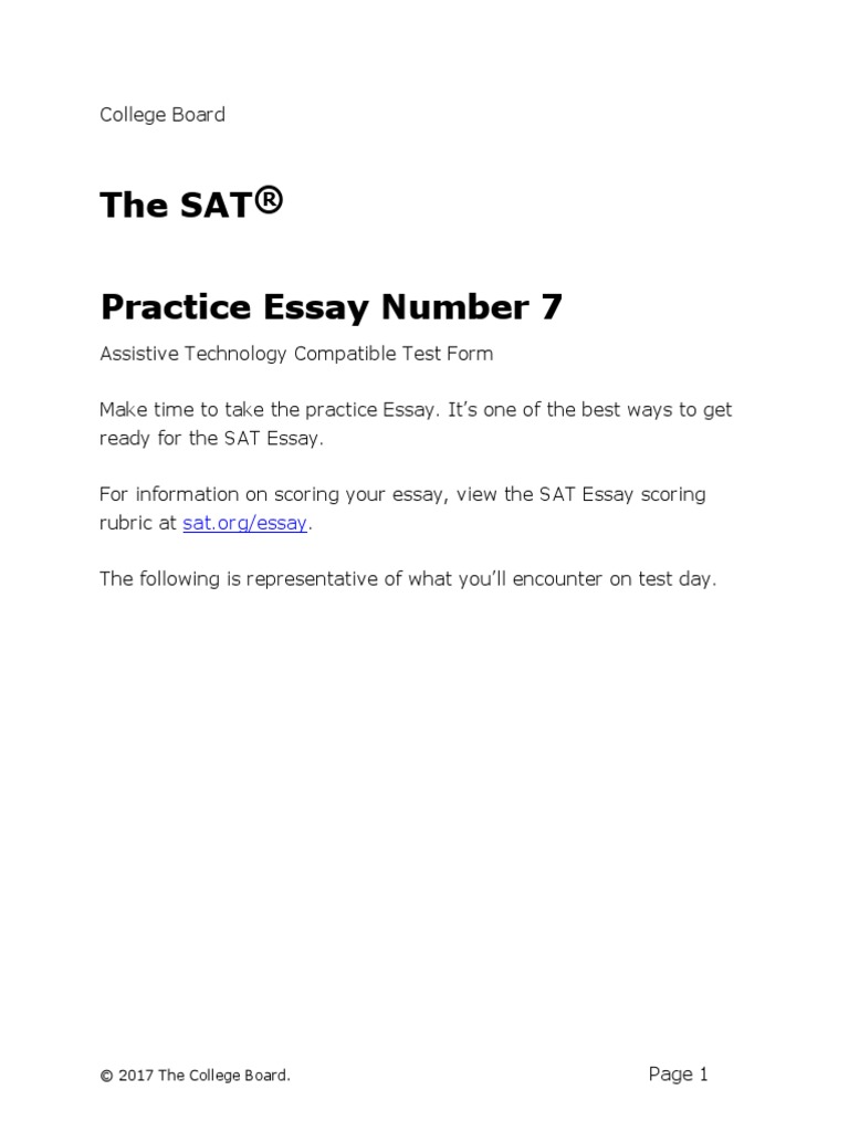 Sat sample essay college board