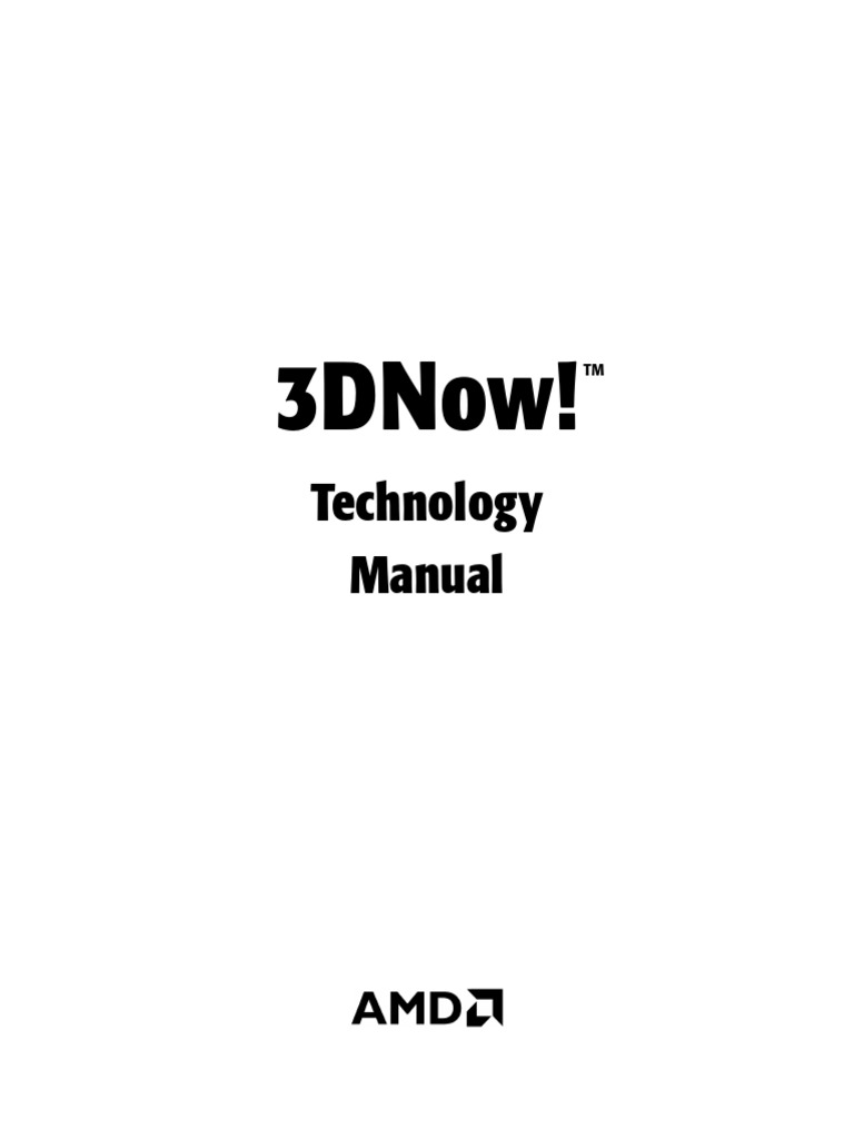 3dnow Technology Manual | PDF | Computer Architecture | Computer ...