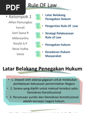 Kelompok 1 Rule Of Law