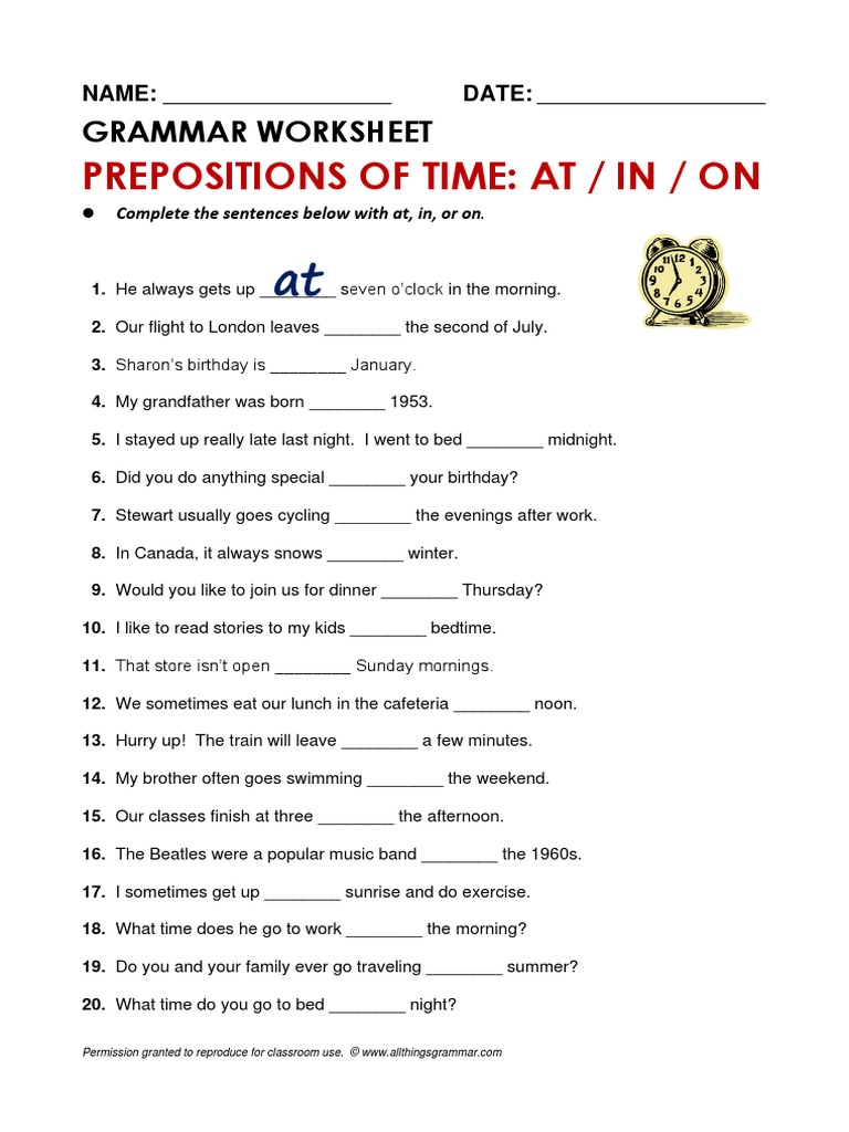 Atg Worksheet Preptime