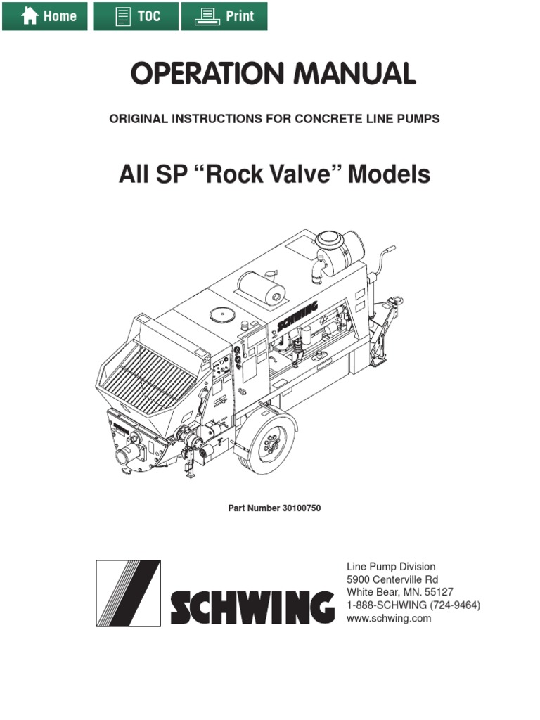 SCHWINGCONCRETEPUMPMANUALS.pdf Horsepower Pump