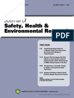 Journal of Safety, Health & Environmental Research: This Issue