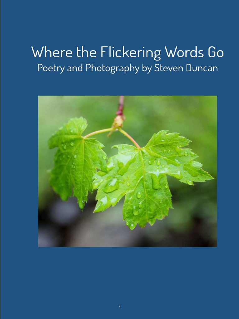 Where The Flickering Words Go | PDF | Poetry | English Poetry