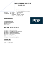 Syllabus For Part-Ii 2017-18 Class - Xii: English