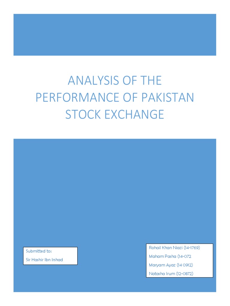 Analysis of The Performance of Pakistan Stock Exchange | PDF