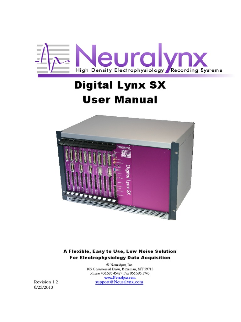 Digital Lynx SX User Manual: Revision 1.2 6/25/2013 | PDF | Digital ...
