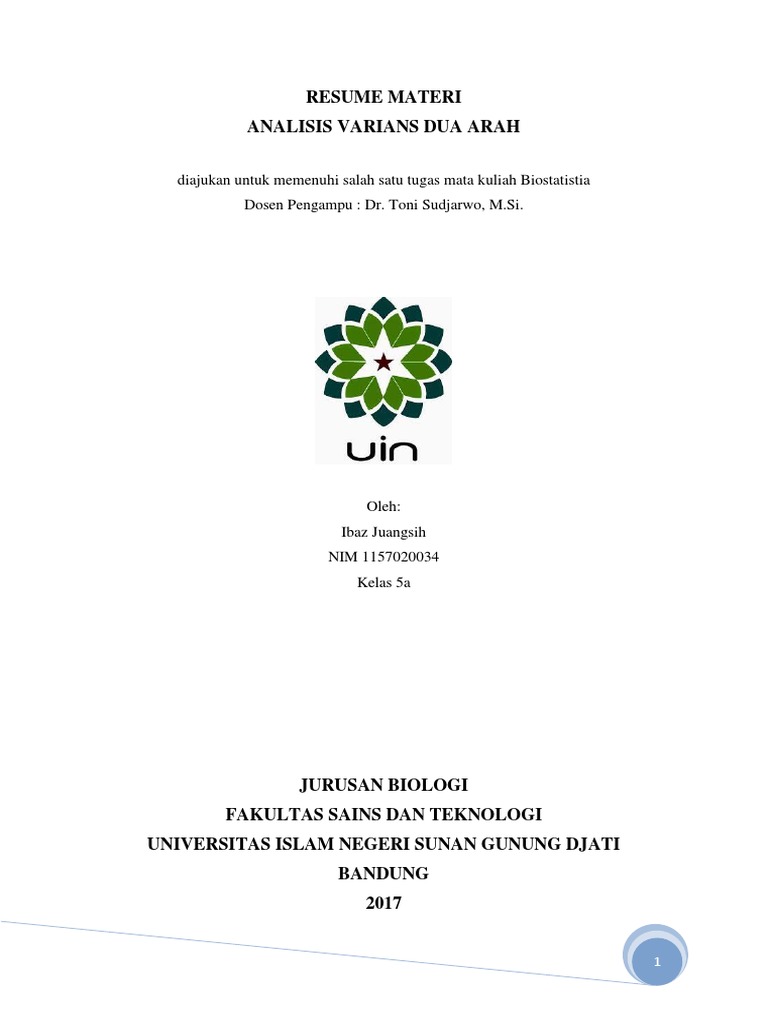 Contoh Soal Anova Dua Arah Tanpa Interaksi Dan ...