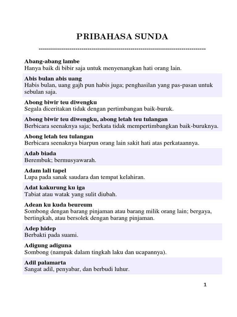 Pribahasa Sunda