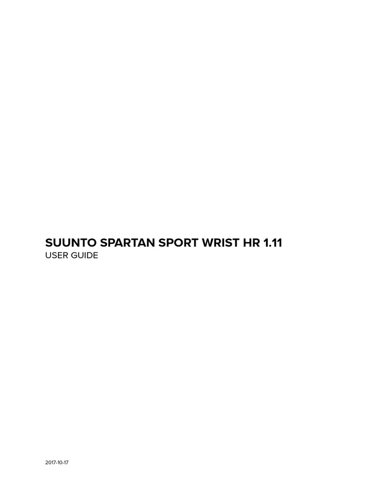 suunto spartan trainer user guide