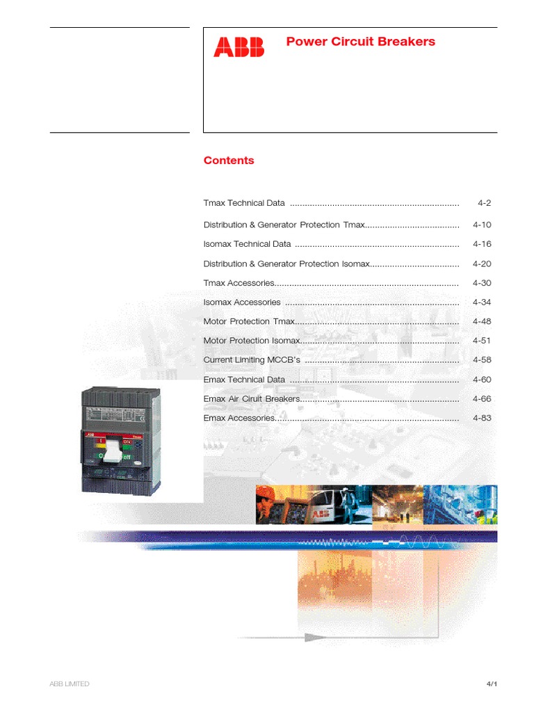 ABB Power Circuit Breakers Overview | PDF | Voltage | Direct Current