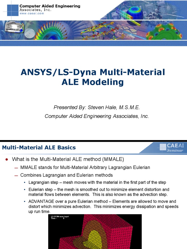 ANSYS LSDyna Multi Material PDF Continuum Mechanics Lagrangian