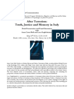 After Terrorism: Truth, Justice and Memory in Italy