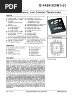 Si4464 Datasheet High-Performance, Low-Current Transceiver