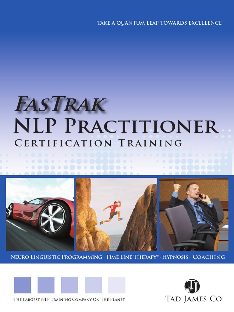 Tad James Practitioner Brochure Pdf Neuro Linguistic Programming Psychology