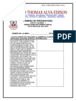 Primero de Prepa-Etica y Valores-Primer Parcial