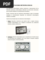 Tipos de Estaciones Meteorológicas