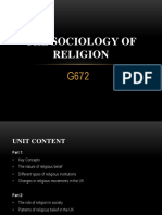 1 The Sociology of Religion