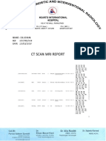 CT MRI Report for Dil Jehan 155789/004 29/11/2017