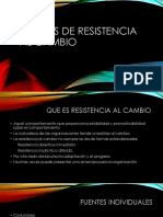 Fuentes de Resistencia Al Cambio