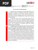 Ser ou não ser sindicalizado