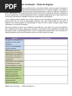 Auto-Avaliação - Ficha de Registo