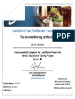 Texas Food Handler Training Course