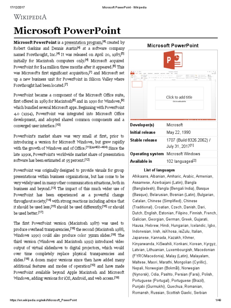 Microsoft Powerpoint Wikipedia Microsoft Power Point